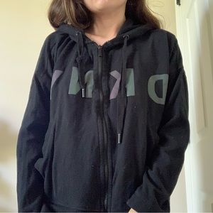 DKNY black zip up hoodie